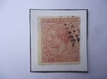 Stamps Spain -  Ed.188T- Rey Alfonso XII - Retrato, busto a la izquierda-Inscripción: Impuesto de Guerra, año 1878, 