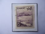 Stamps Morocco -  Pointe des Oudaia a Rabat-Ciudad de Rabat y la Alcazaba de los Dudayas- Rio Bu Regreg.