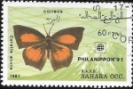 Stamps : Africa : Morocco :  mariposas