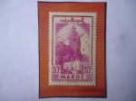 Sellos de Africa - Marruecos -  Quesnel del SEFREOU - Sello de 10 Cént. Marroquí del año 1945