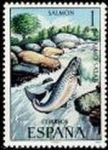 Stamps Spain -  ESPAÑA 1977 2403 Sello ** Fauna Hispanica Peces Salmón