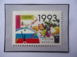 Stamps Russia -  Rossija - Feliz Año Nuevo, 1993 - Sello de 50 kopek Ruso, del año 1995.