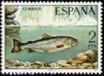 Stamps Spain -  ESPAÑA 1977 2404 Sello Nuevo Serie Fauna Hispanica Peces Trucha