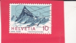 Stamps Switzerland -  paisaje alpino