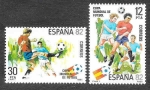 Sellos de Europa - Espa�a -  Edif 2613-2614 - Copa Mundial de Fútbol