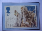 Stamps United Kingdom -  Navidad 1984 - Llegada de María y José a Belén