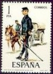 Stamps Spain -  ESPAÑA 1977 2423 Sello Nuevo Serie Uniformes Militares Oficial de Administracion Militar