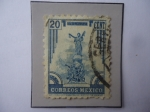 Stamps Mexico -  Monumento a la independencia de Puebla del Artista Mexicano Jesús Contreras (1898).
