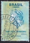 Stamps : America : Brazil :  tarifa postal internacional