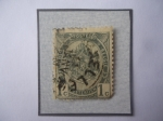 Sellos de Europa - Blgica -  Escudo de Armas- Serie: 1907-1909- Sello de 1 Céntimo Belga, año 1907