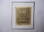 Stamps Germany -  Alemania reino-Paul Hindenburg (1847-1934)- 2°Presidente-Serie:Muerte de Hindenburg-Sello de12rpf, a