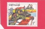 Sellos de Asia - Vietnam -  Soldados, Tanques, Ho Chi Minh