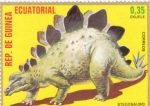 Sellos de Africa - Guinea Ecuatorial -  stegosaurio