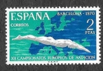 Stamps Spain -  Edif 1989 - XII Campeonatos Europeos de Natación, Saltos y Waterpolo