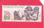Stamps Czechoslovakia -  50 aniver. zoo de Praga