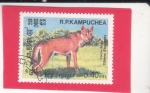 Stamps Cambodia -  Dingo (Canis lupus dingo)
