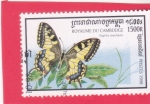 Stamps Cambodia -  Mariposa