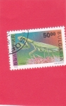 Stamps : Europe : Bulgaria :  Mantis Europea (Mantis religiosa)