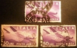 Stamps Italy -  Democracia. Handshake, Caproni-Campini 1