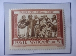 Stamps : Europe : Vatican_City :  Cibum (Alimento) para dar a las personas que tienen hambre - Obras de Misericordia para hambrientos.