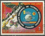Stamps Equatorial Guinea -  Cooperación espacial Estados Unidos / URSS, Intasat