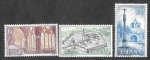 Stamps Spain -  Edif 1834-1835-1836 - Monasterio de Veruela