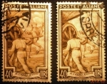 Stamps Italy -  Profesiones. Carter, Roman Aqueduct and Dome of St. Peter, Rome (Lazio)