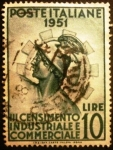 Stamps Italy -  Comercio e industria