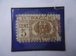 Stamps Italy -  Pacchi Postali- Parcel Post 1927-39- Emisión: Paquete Postal- Sello de 5 Céntimo Italiano, año 1938.