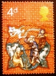 Stamps United Kingdom -  Shepherds and Apparition of Angel