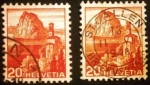 Stamps Switzerland -  Paisajes. Castagnola Church & San Salvatore Massive