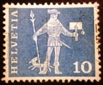Stamps Switzerland -  Messenger of Schwyz (15th century)
