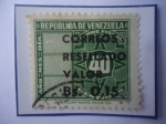 Stamps Venezuela -  Timbre Fiscal- Correo Reservado- Sello sobretasa de Bs o,15 sobre 40 Céntimos, año 1965-Valor nuevo.