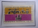 Stamps United States -  Carta Magna (año1215)-de Juan I de Inglaterra y el Arzobispo Langton - 750 Aniversario (1215-1963)