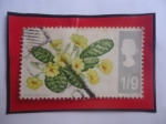Stamps United Kingdom -  Prímulas (Phosthor) - Flor Silvestre- Sello 1' 9 Chelín Británico