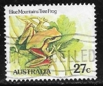 Sellos de Oceania - Australia -  Reptiles - Blue Mountains Tree Frog
