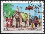 Sellos de Asia - Laos -  Elephas maximus