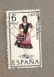 Stamps Spain -  Trajes regionales, Cadiz