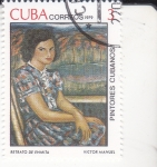 Sellos de America - Cuba -  PINTORES CUBANOS-retrato de Enmita
