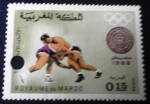 Stamps Morocco -  Juegos Olímpicos de Méjico. Lucha libre