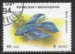 Stamps Madagascar -  Peces - Betta splendens