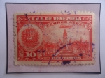 Stamps Venezuela -  EE.UU. de Venezuela- Panteón Nacional - Serie: Panteón Nacional - La Guaira- Torres Petroleras.