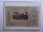 Sellos de America - Venezuela -  Historia del Transporte-Locomotora 129 (1889)Museo del Transporte en Caracas- Serie: Metro de Caraca