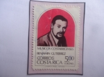 Stamps Costa Rica -  Musicos Costarricenses- Benjamín Gutierrez Sáenz (1937-   )- Compositor Música Clásica Contemporánea