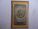 Stamps Panama -  Pro Educación Fisíca - Emblema:Espiritu-Cuerpo-Mente.-Sello de 0,01Balboa, año 1951.
