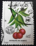 Sellos de Africa - Marruecos -  Frutas. Cerezas