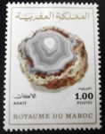 Stamps Morocco -  Minerales. Ágata