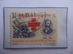 Stamps Colombia -  1er. Centenario de la idea de la Cruz Roja (1859-1959)- Henri  Dunant (1828-1910)- Escena de una Bat