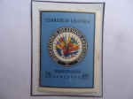 Sellos de America - Colombia -  70°Aniversario-Organización de los Estados Americanos- OEA- Emblema-Banderas.