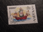 Stamps Vietnam -  Caravela pinta